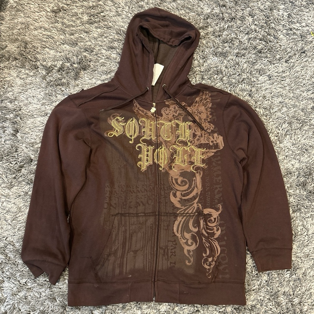 vintage zipup south pole hoodie